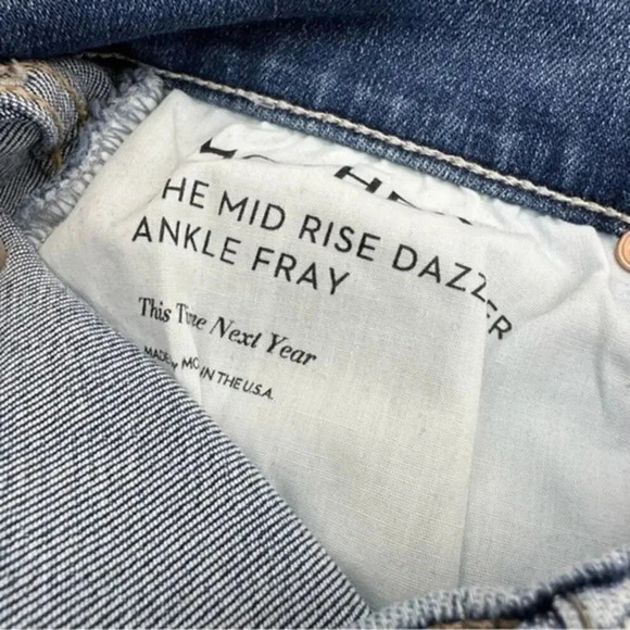 MOTHER the mid rise dazzler ankle fray jeans in this time next year B1129 - Picture 3 of 5